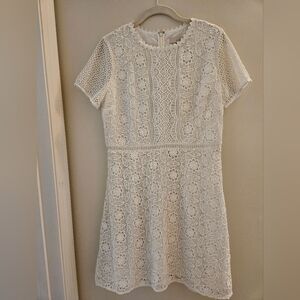 Ann Taylor Loft white lace dress